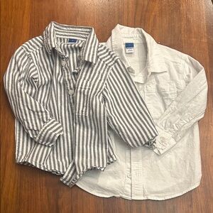 Bundle Kids Striped Gray Button-Up Shirts